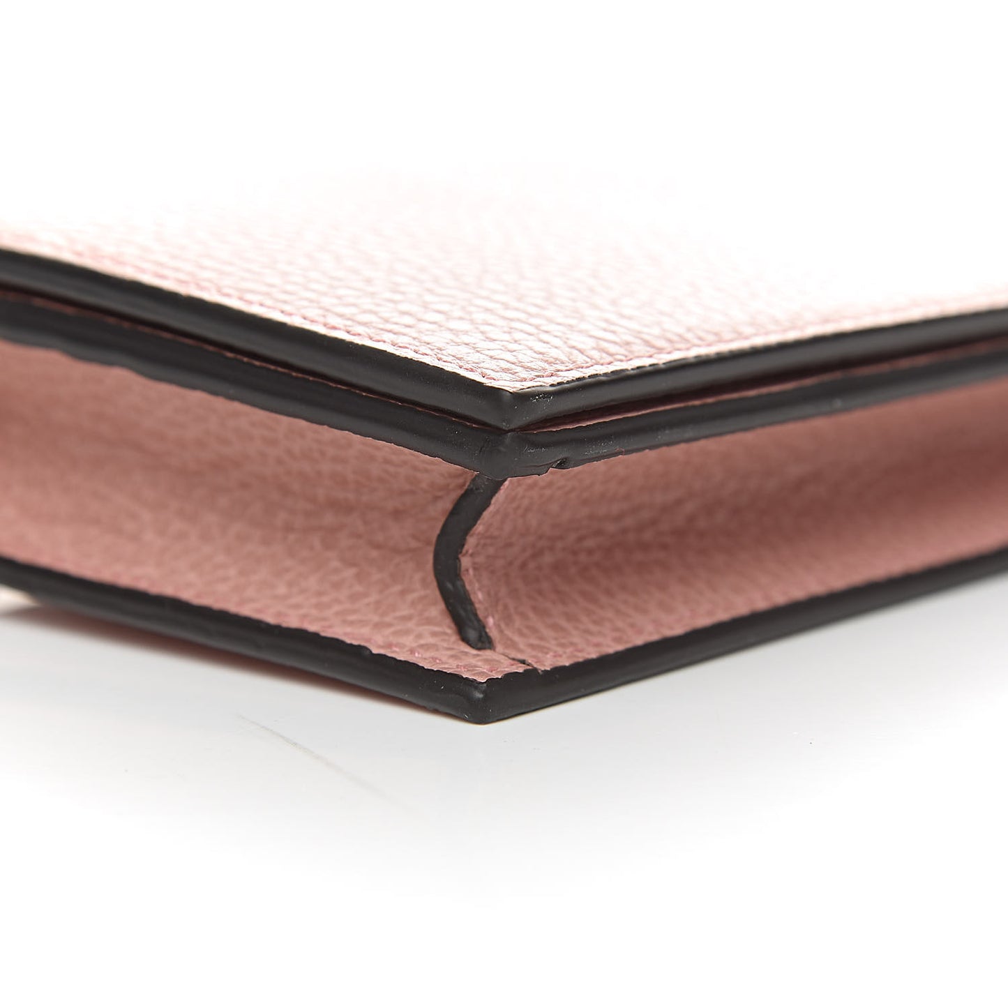 Dollar Calfskin Medium Betty Chain Wallet Soft Pink