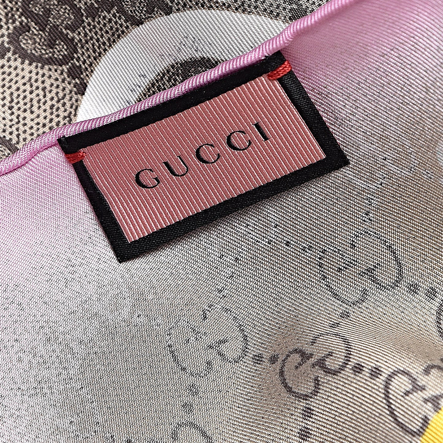 Silk Twill GG Monogram Real GG UFO Square Scarf Multicolor