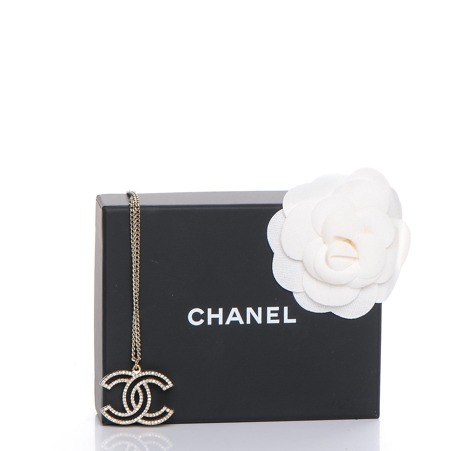 Crystal CC 100 Anniversary Necklace Gold