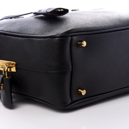 Prada Saffiano Travel Briefcase Black 6 of 8