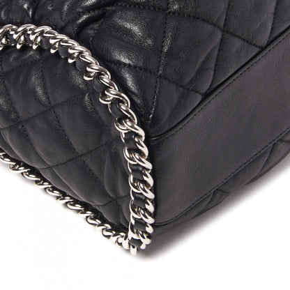 Chanel Washed Lambskin Chain Around Hobo Black 5 of 9