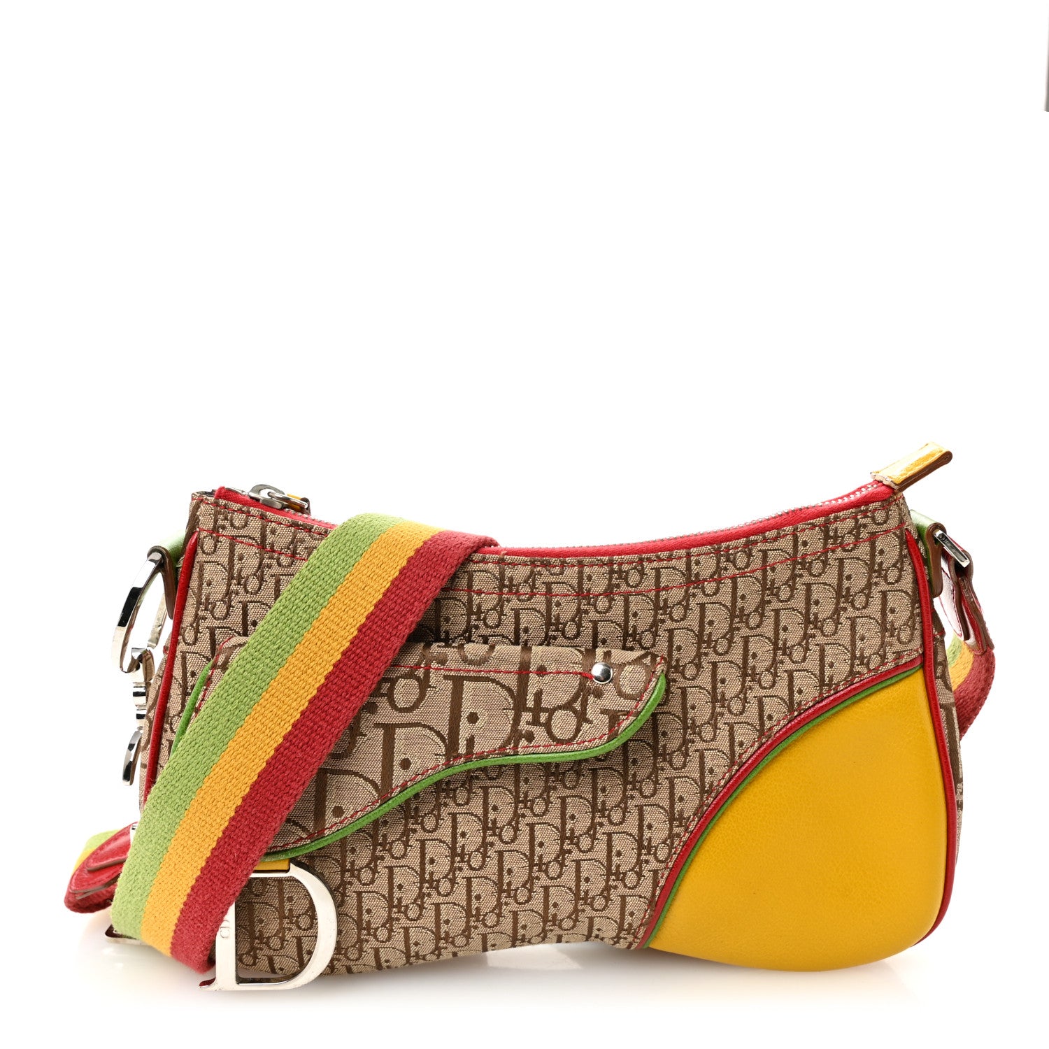 Christian Dior Monogram Rasta Double Saddle Beige Saddle Beige 1 of 11