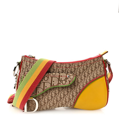 Christian Dior Monogram Rasta Double Saddle Beige Saddle Beige 1 of 11