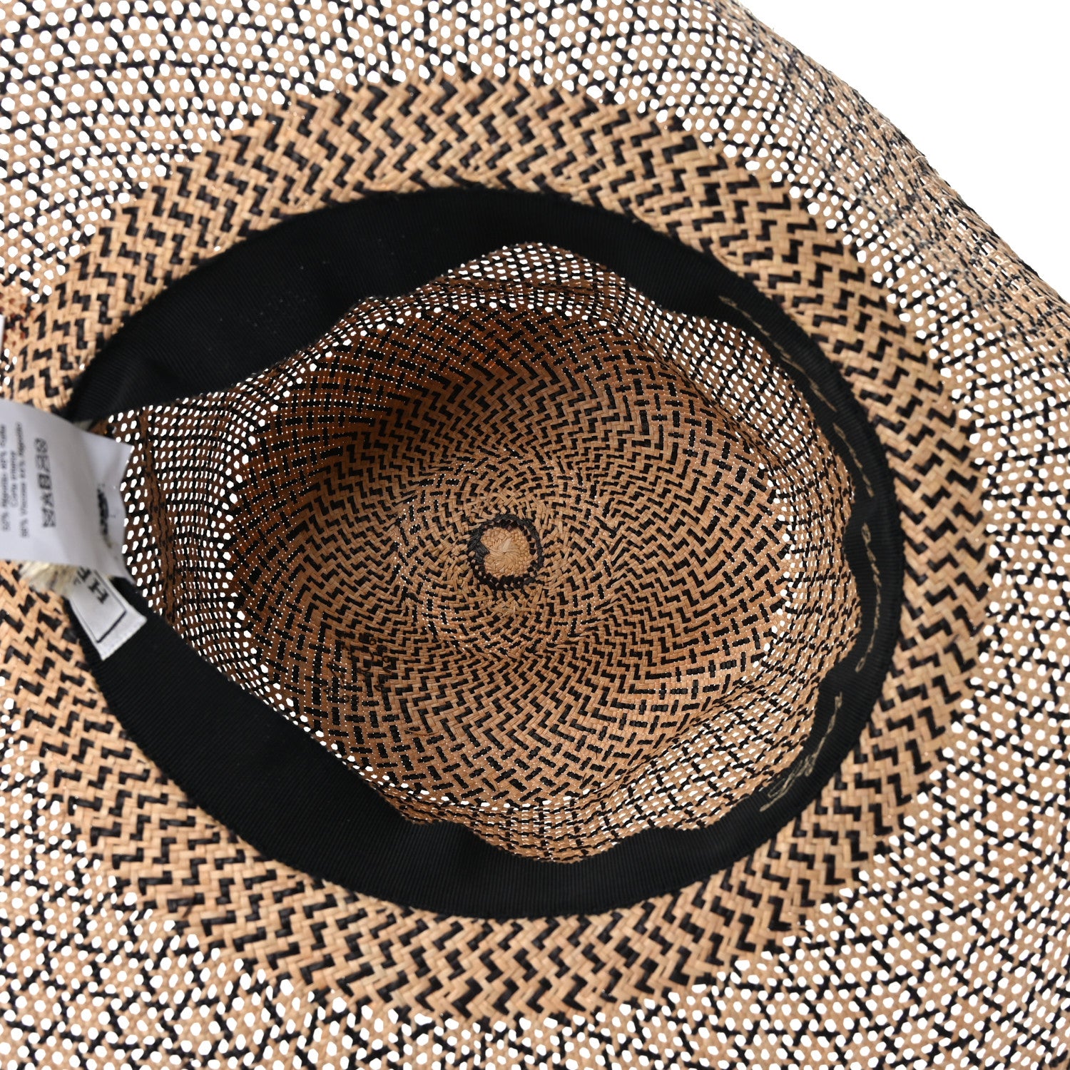 Hermes Chapeau Femme Etna Panama Hat 58 Naturel Black 6 of 8