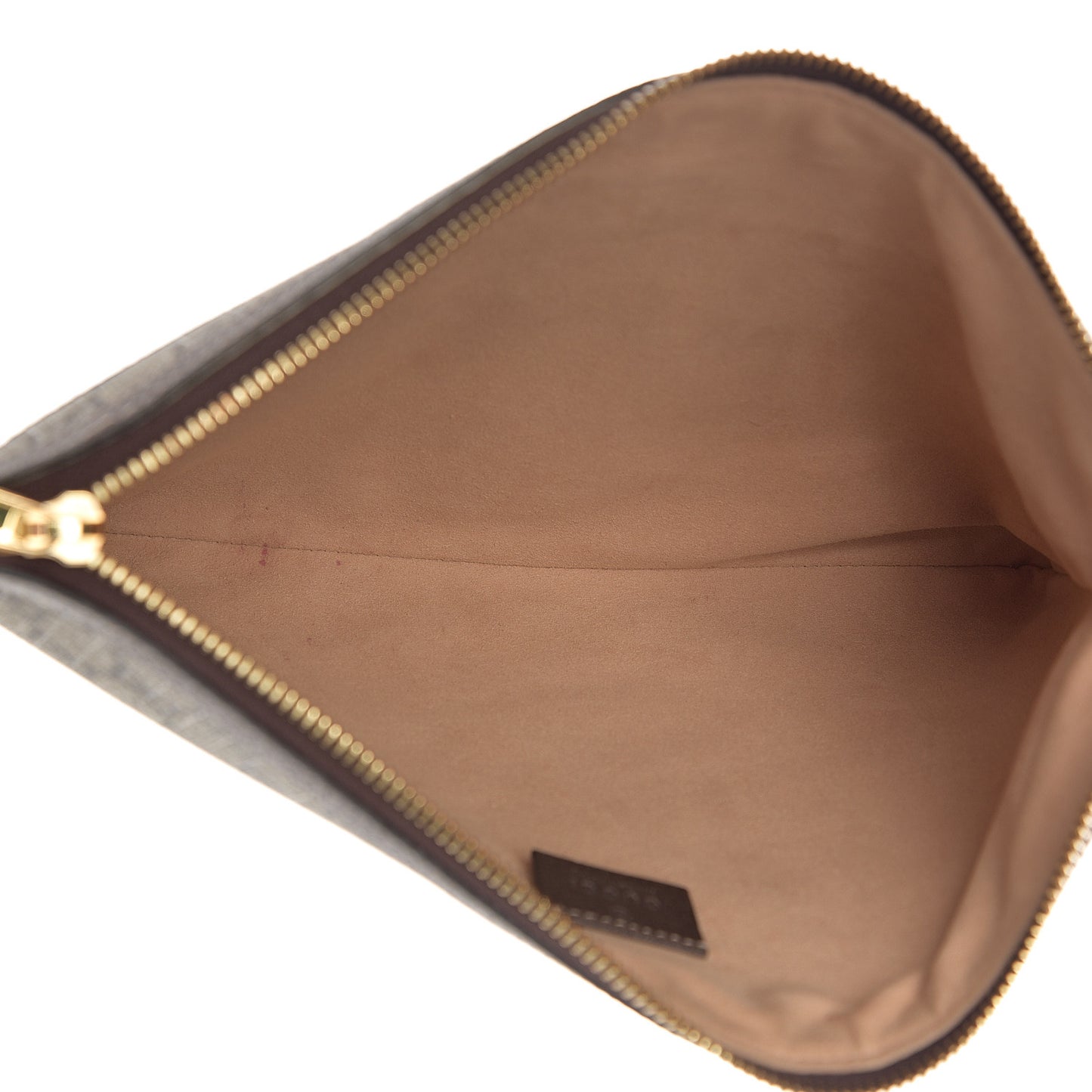 GG Supreme Monogram Large Ophidia Pouch Clutch Brown