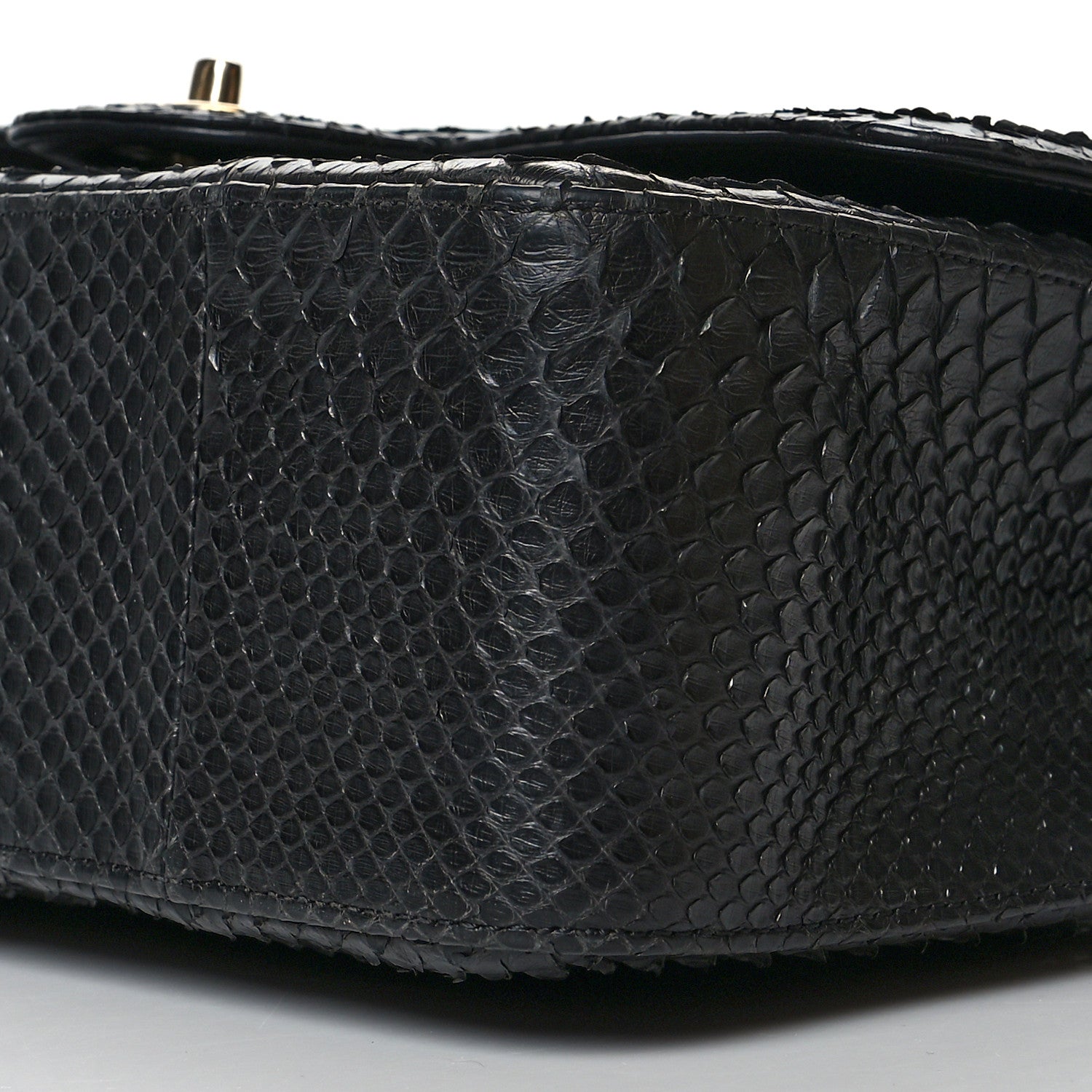 Chanel Snakeskin Jumbo Double Flap Black 10 of 14