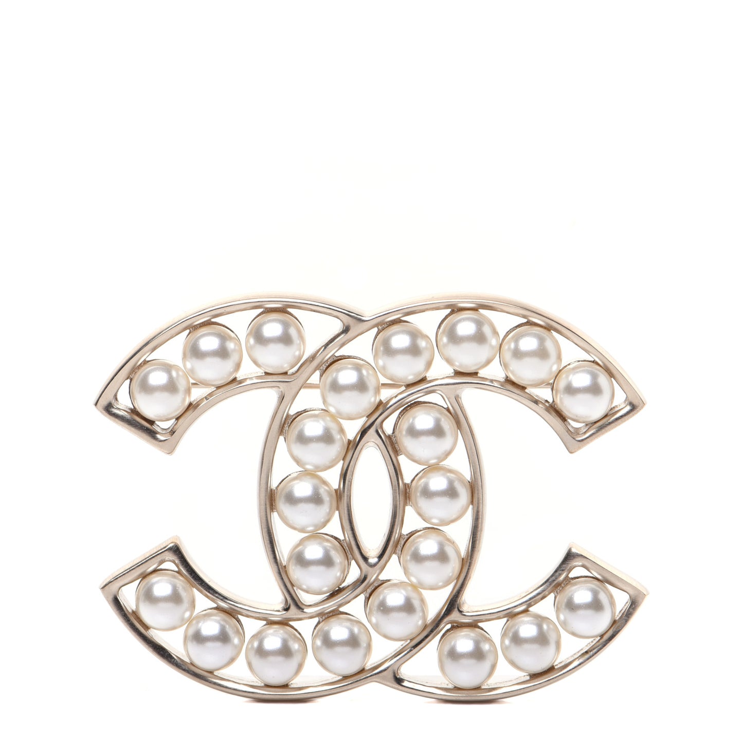 Pearl CC Brooch Light Gold