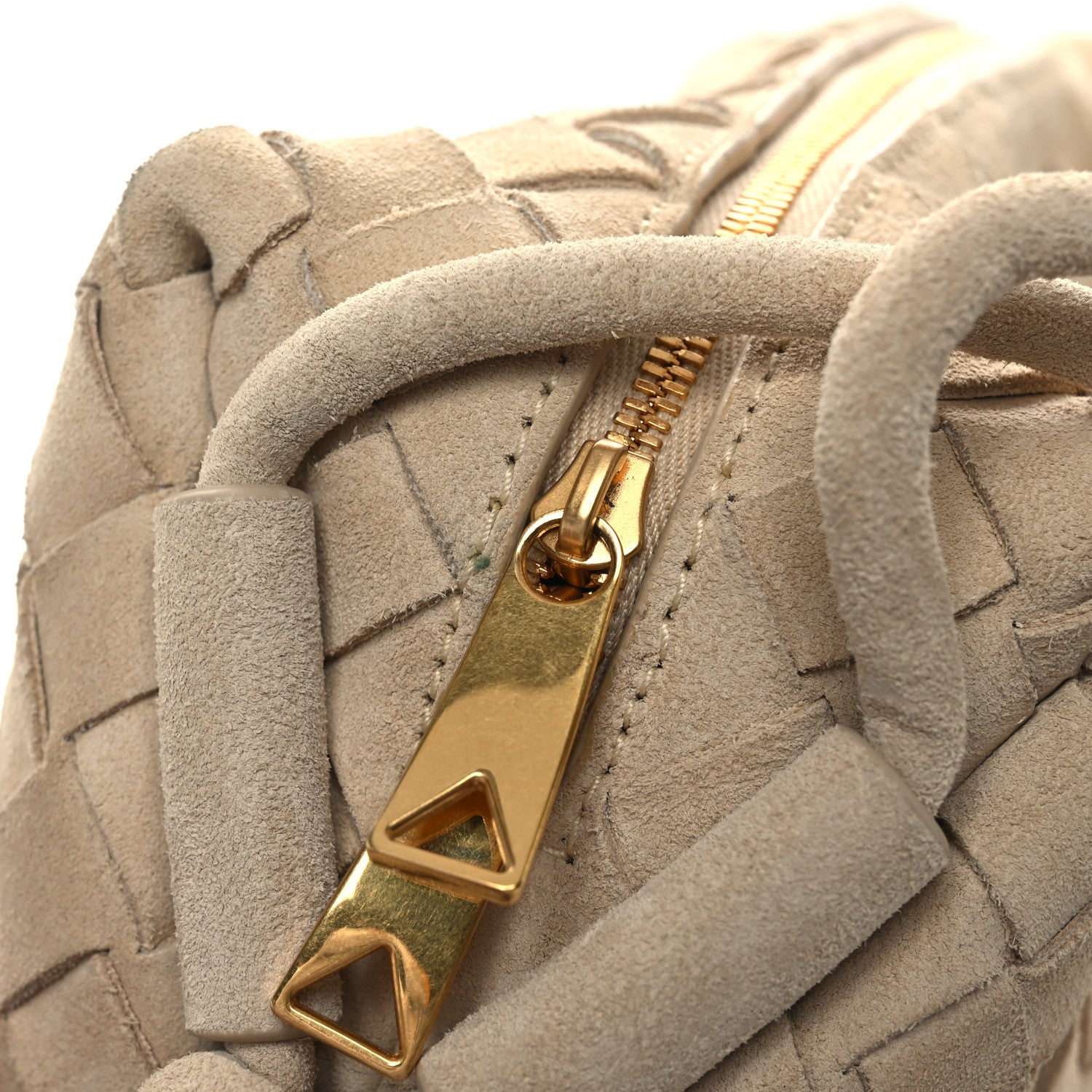 Bottega Veneta Suede Intrecciato Small Loop Camera Bag Sand 11 of 12