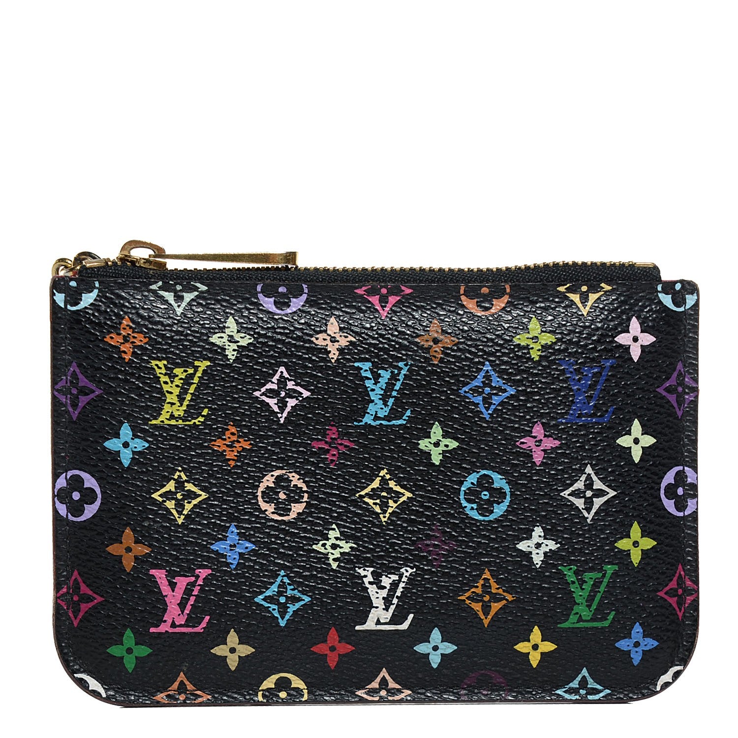 Louis Vuitton Monogram Multicolor Key Pouch Black Grenade 1 of 7