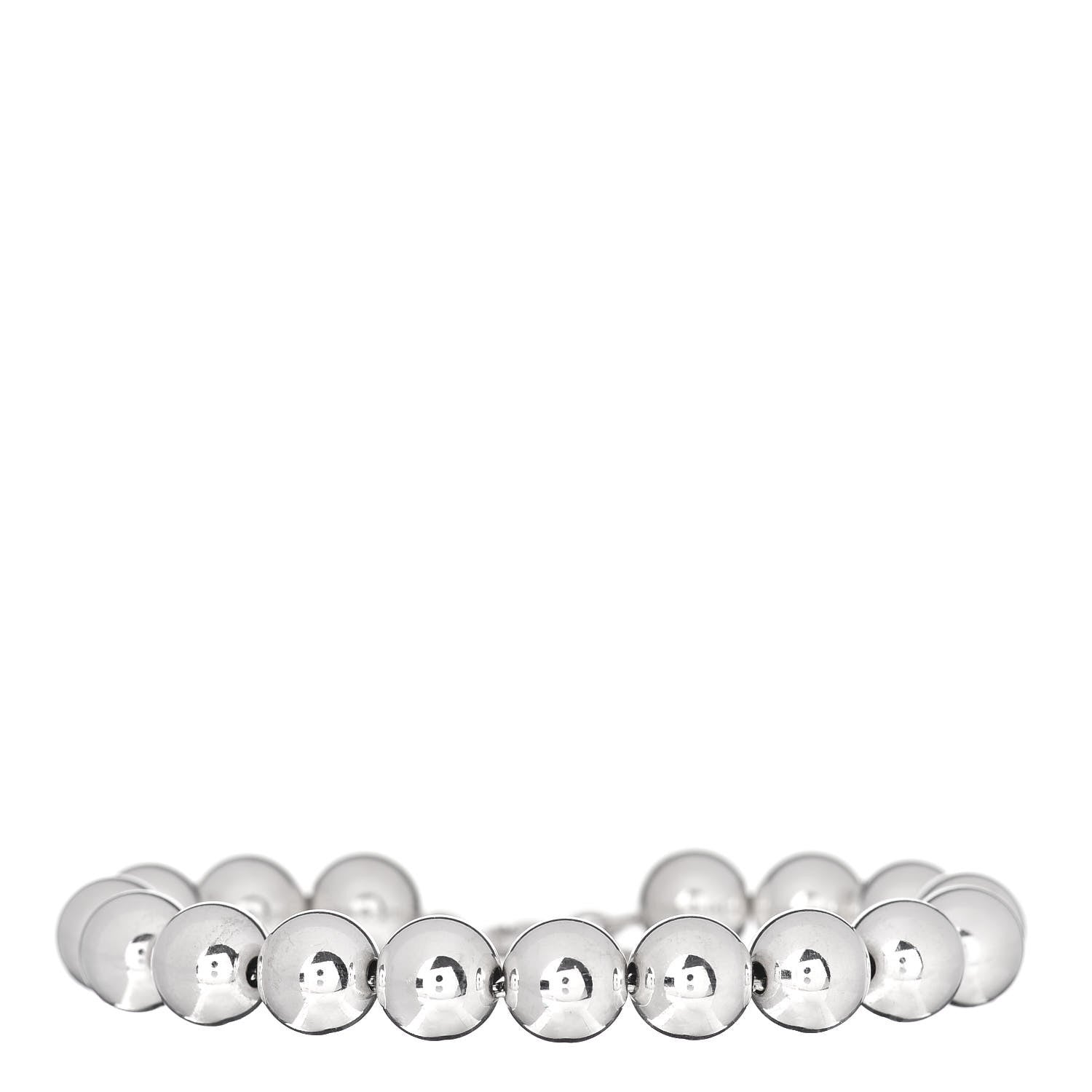 Tiffany Sterling Silver 10mm HardWear Ball Bracelet 1 of 4