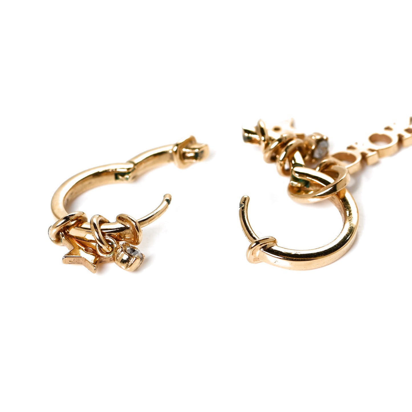 Metal Drop Earrings Antique Gold