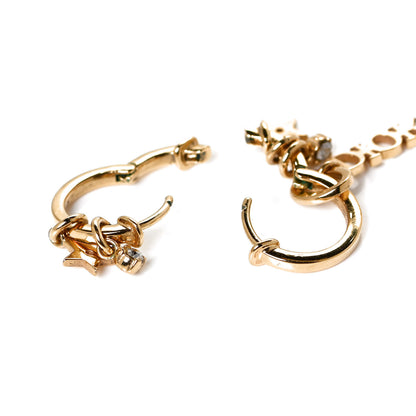 Christian Dior Metal Drop Earrings Antique Gold 3 of 4