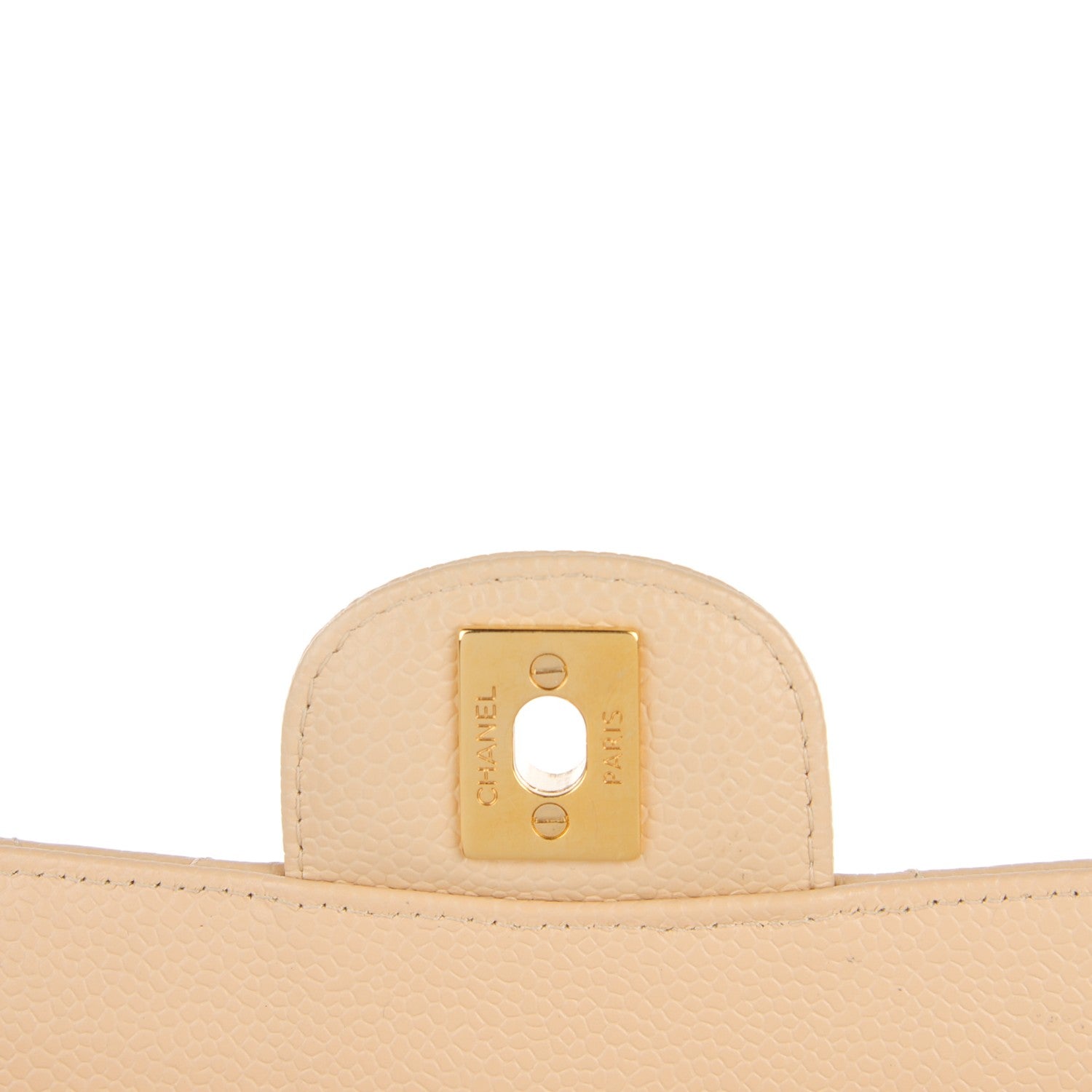 Chanel Caviar Quilted Medium Double Flap Beige Clair 5 of 9