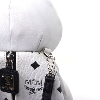 MCM Calfskin Visetos Rabbit Zoo Doll Crossbody White 19 of 20