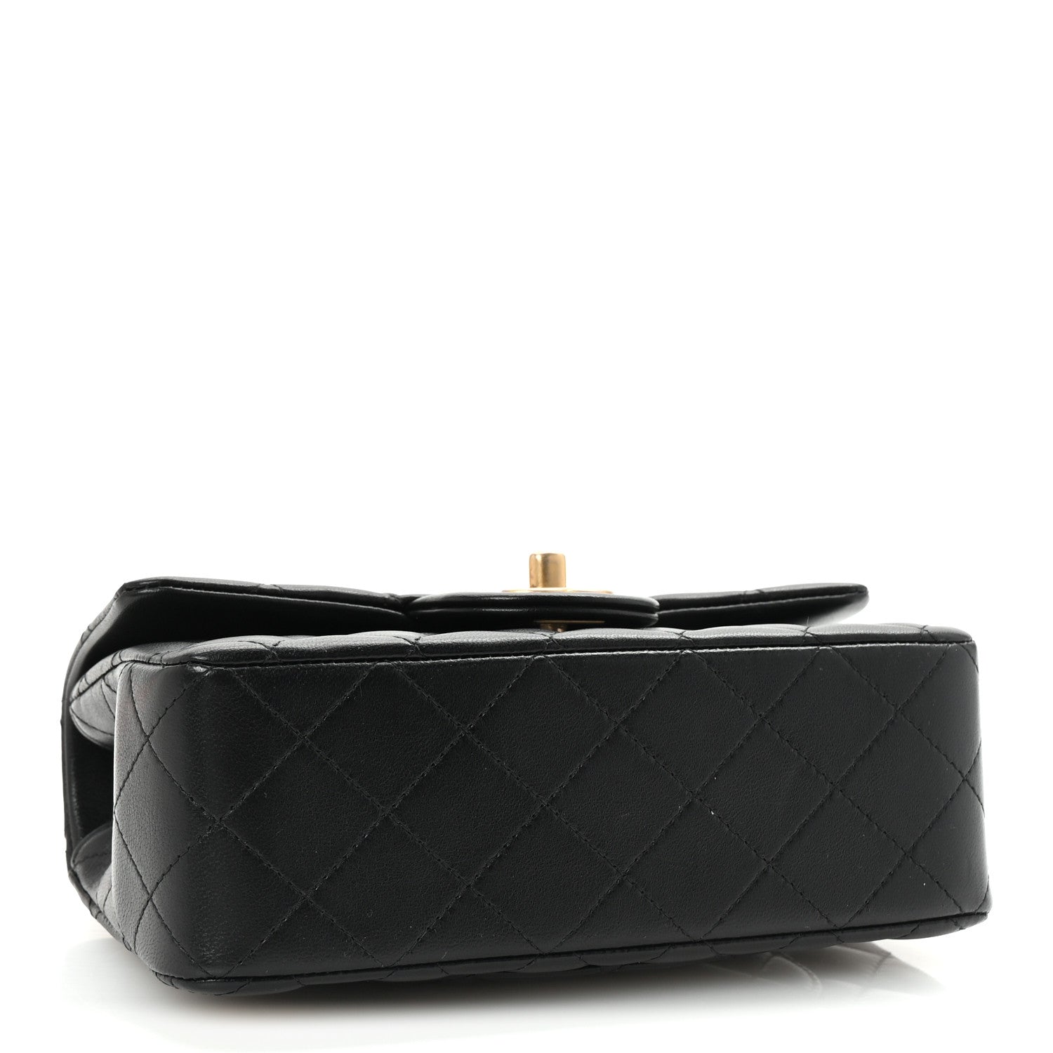 Chanel Lambskin Quilted Metal Mini Top Handle Rectangular Flap Black 3 of 9