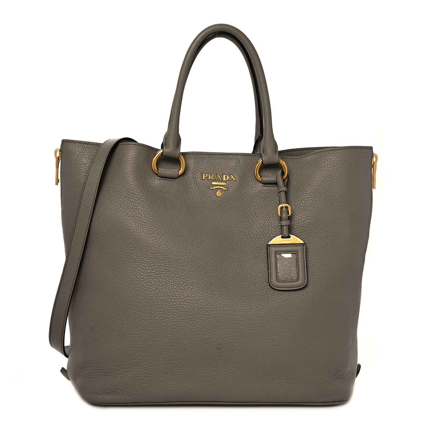 Prada Vitello Phenix Side Zip Tote Argilla 1 of 10