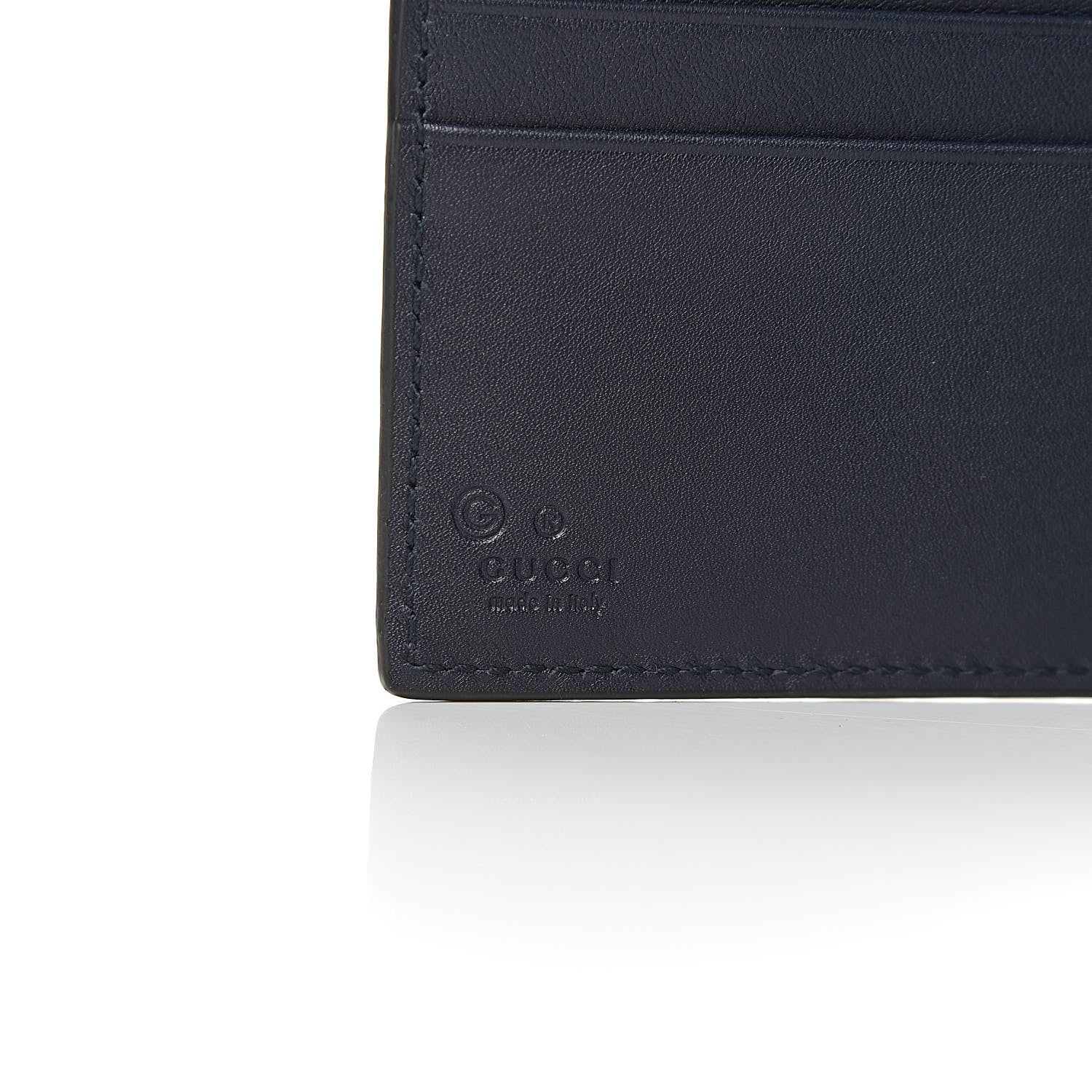 Gucci Microguccissima Bi-Fold Wallet Navy Blue 6 of 8