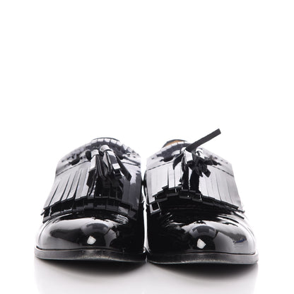 Lanvin Patent Mila Tassel Fringe Loafers 39 Black 2 of 13