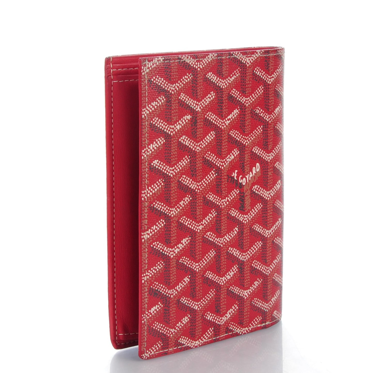 Goyardine Bi-Fold Wallet Red
