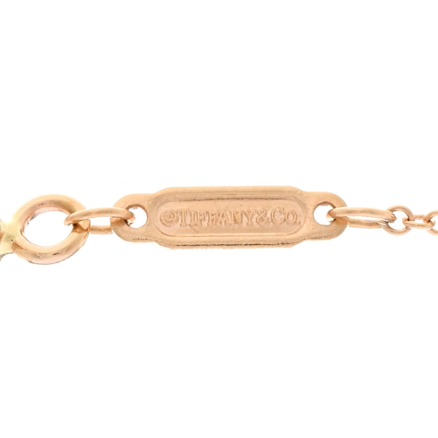 Tiffany 18K Rose Gold Small T Smile Pendant Necklace 4 of 4
