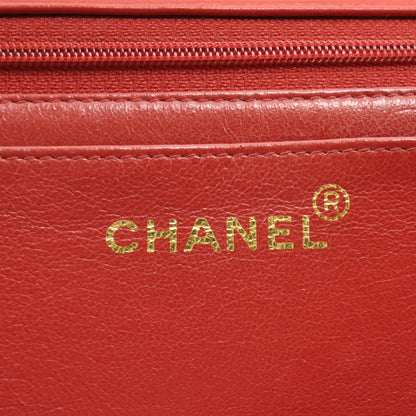 Chanel Lambskin Vertical Quilt Jumbo Flap Red 10 of 11