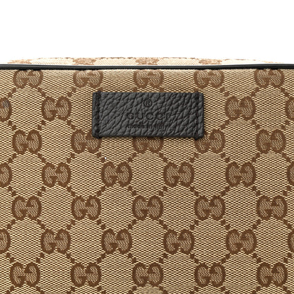 Gucci Monogram Dollar Calfskin Belt Bag Beige Ebony Testa di Moro Marrone Scuro 8 of 10