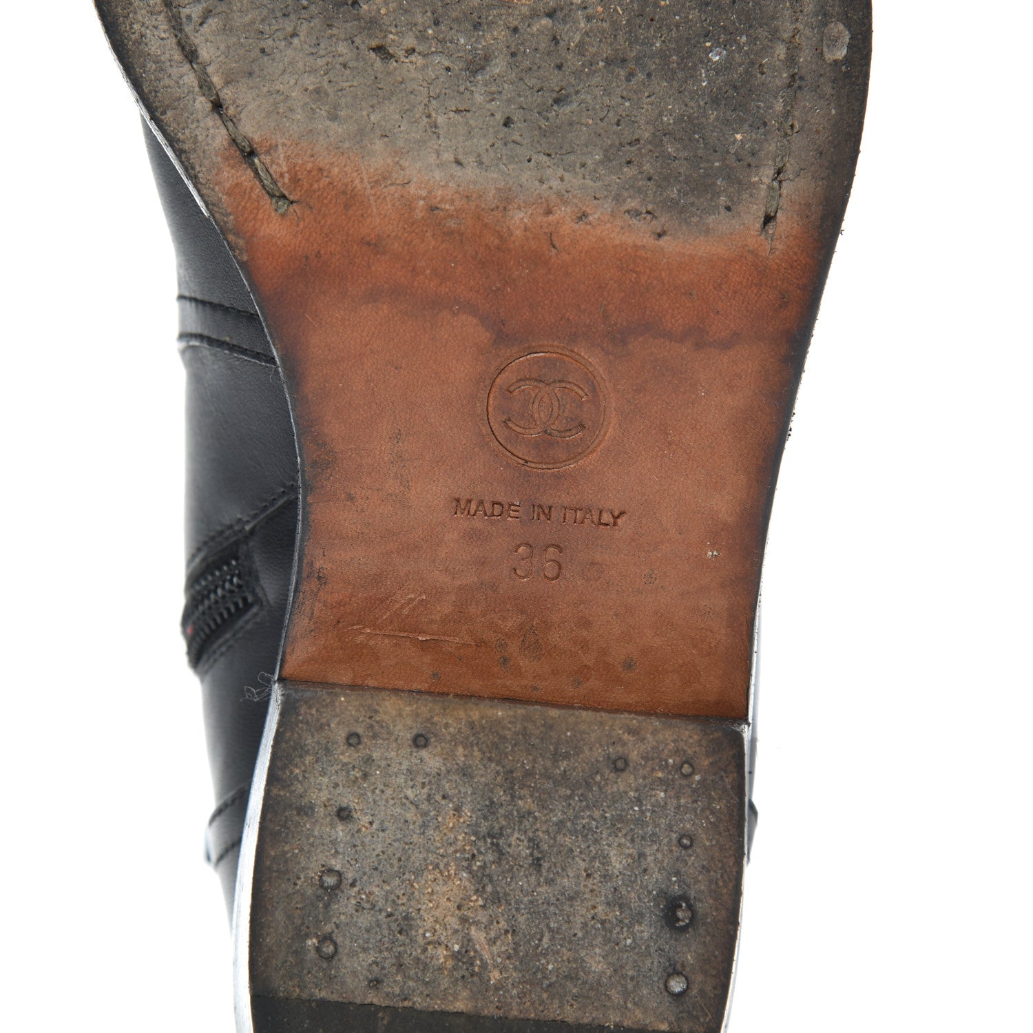 Chanel Calfskin Paris Dallas Zip Ankle Boots 36 Black 7 of 18