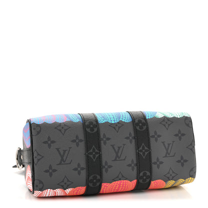 Louis Vuitton LV X YK Monogram Eclipse Reverse Pumpkin Keepall Bandouliere 25 Multicolor 4 of 11