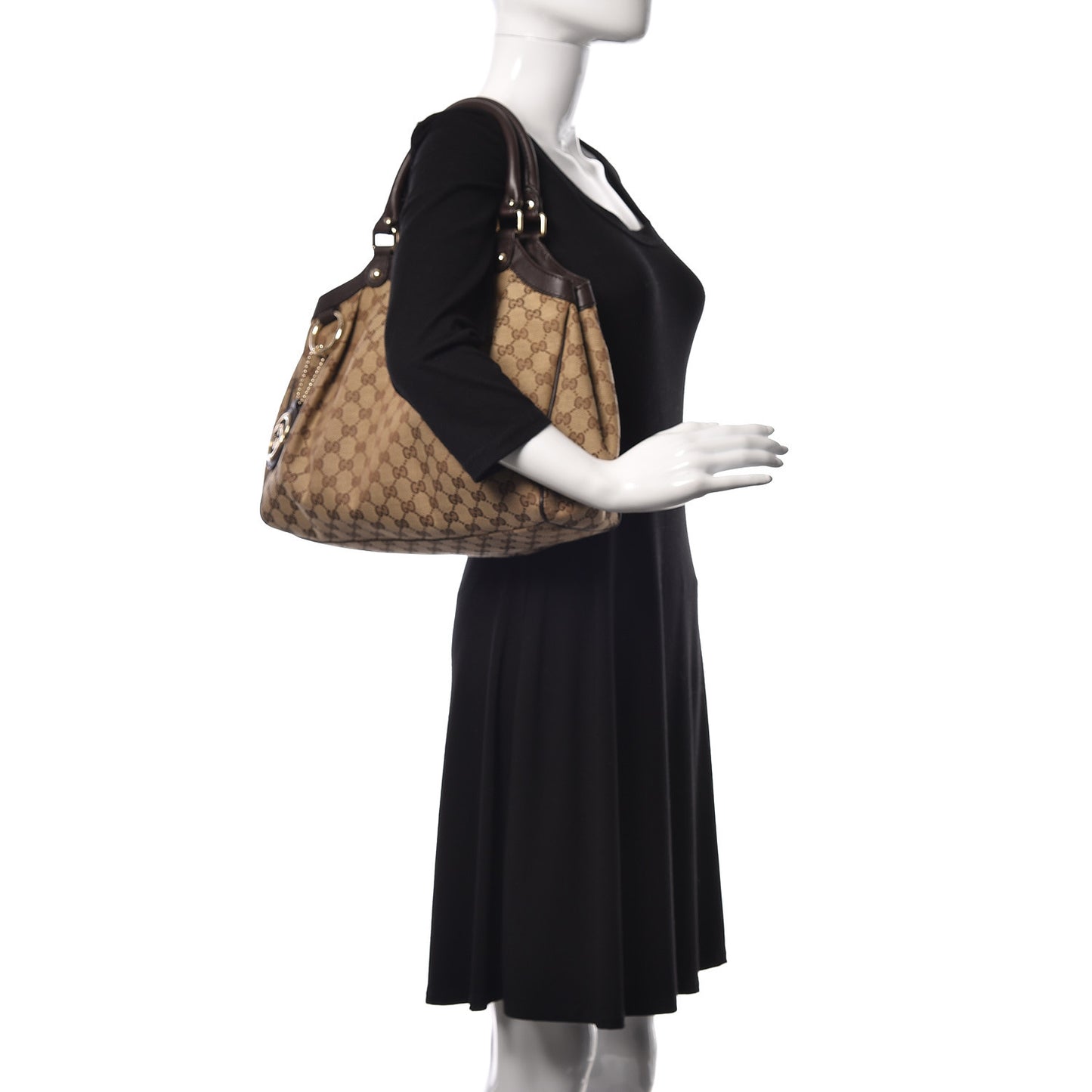 Monogram Medium Sukey Tote Dark Brown