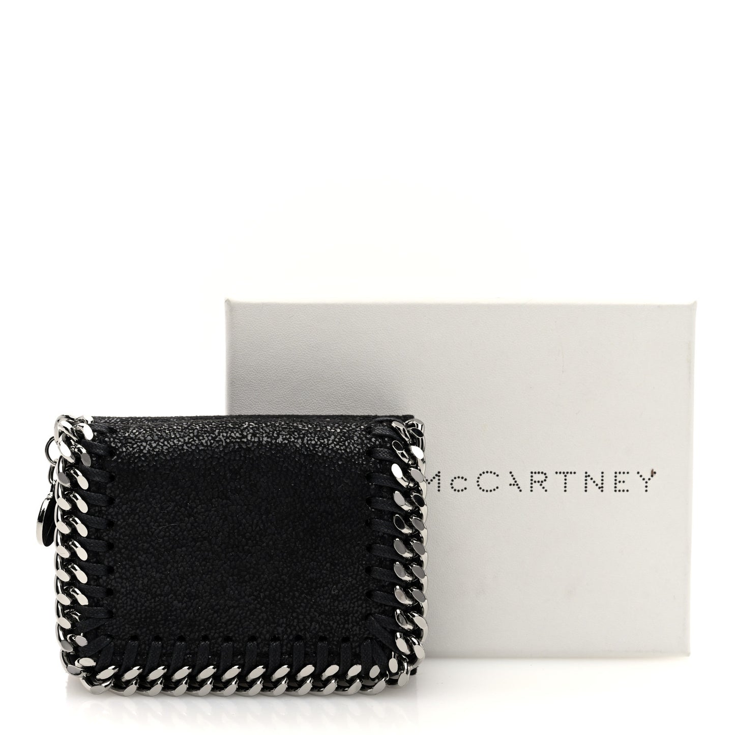 Shaggy Deer Small Falabella Flap Wallet Black