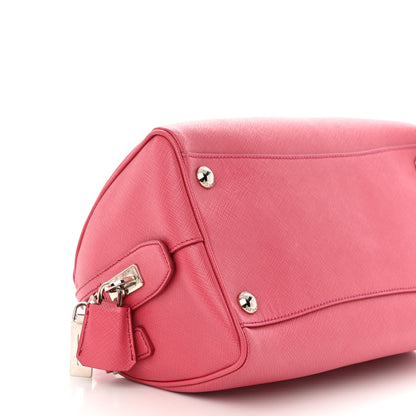 Prada Saffiano Lux Convertible Bowler Peonia 9 of 13