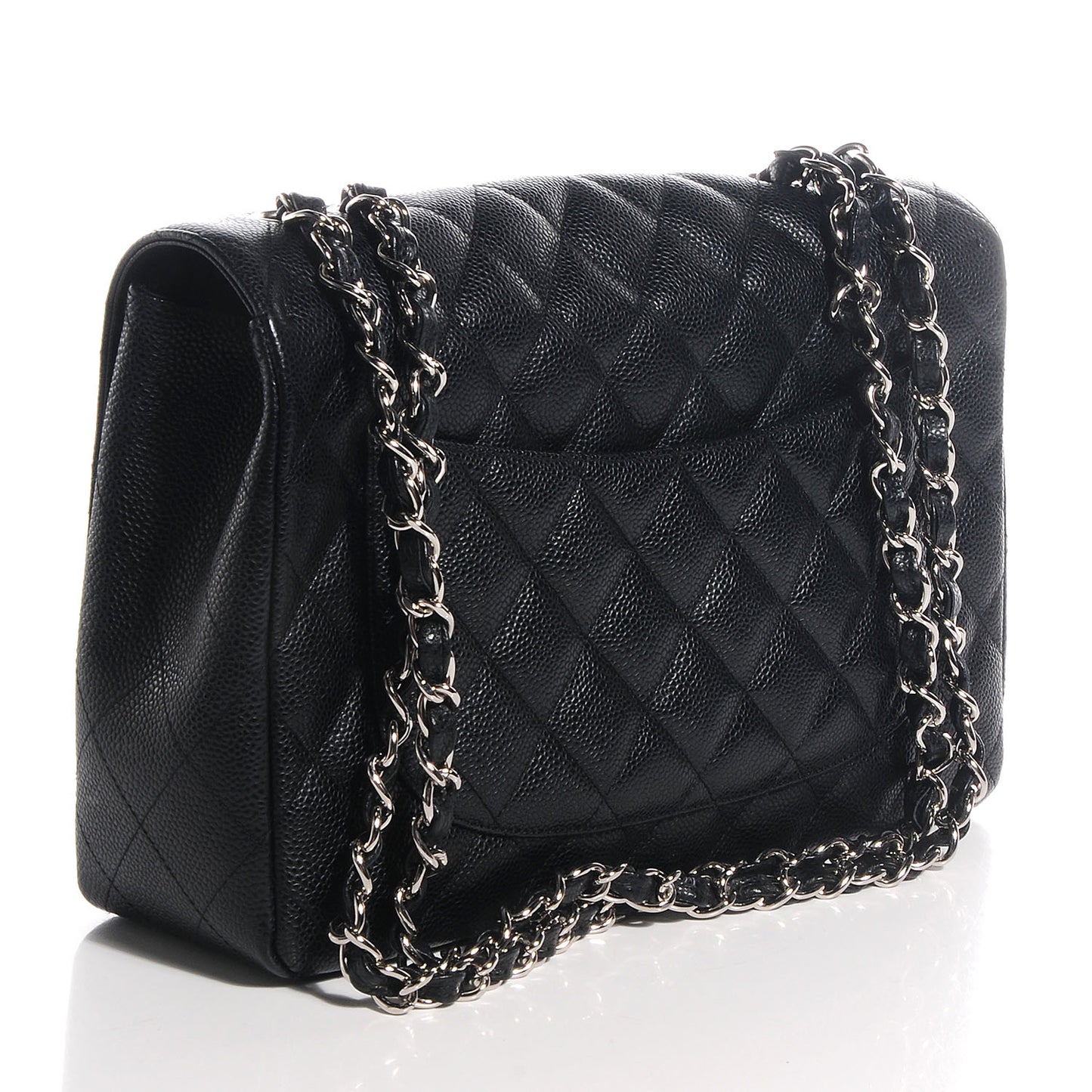 Caviar Jumbo Single Flap Black