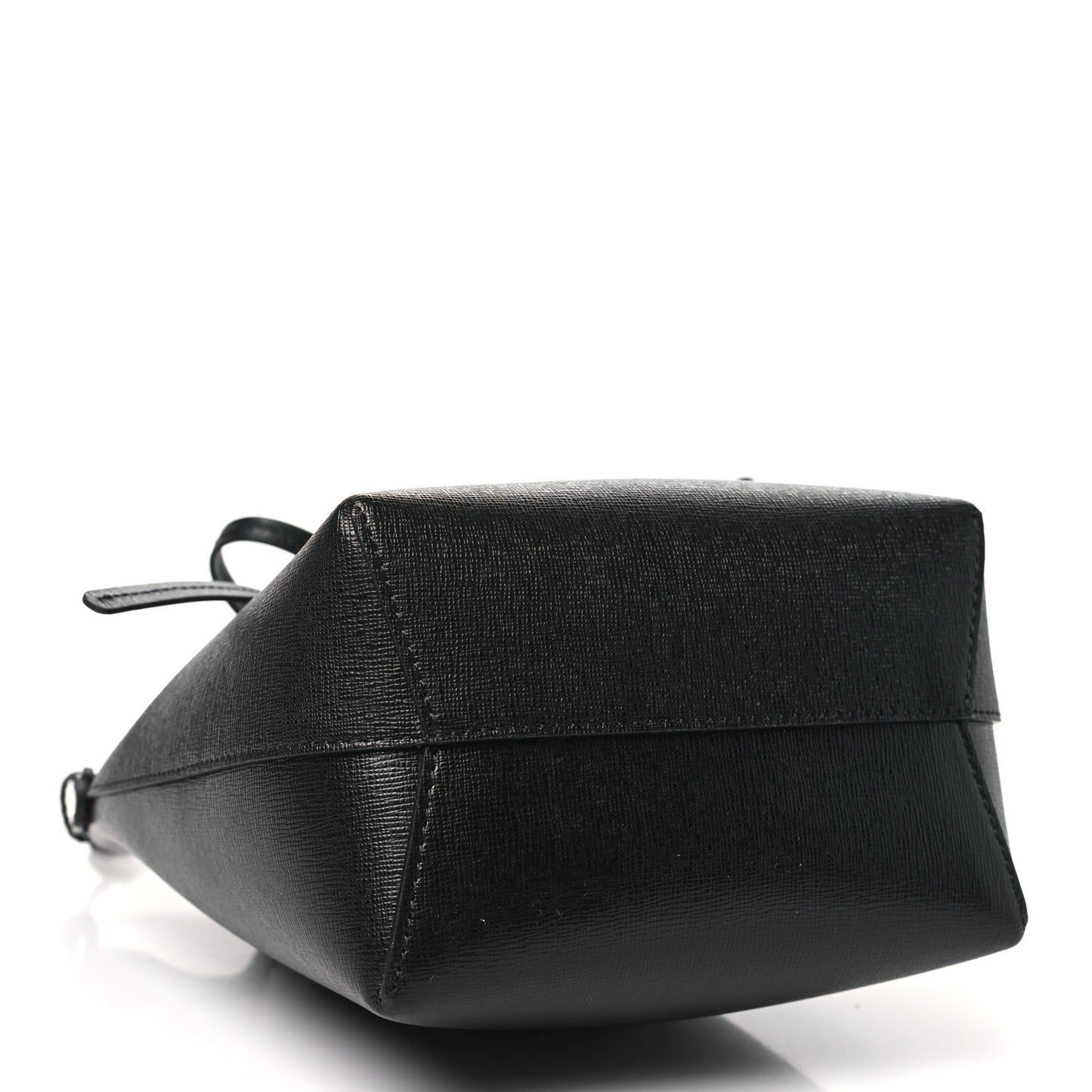 Calfskin Mini Bucket Bag Black Flamma
