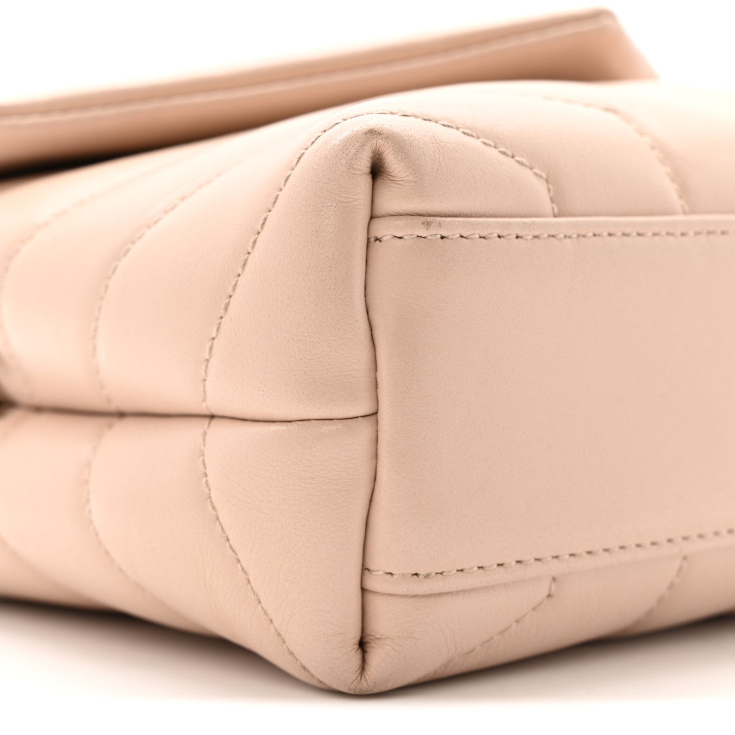 Saint Laurent Calfskin Y Quilted Monogram Toy Loulou Crossbody Bag Nude Powder 10 of 15