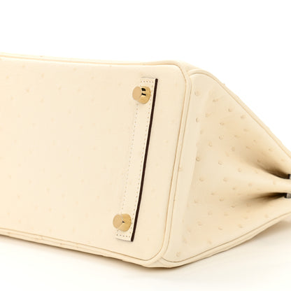 Hermes Ostrich Birkin 25 Nata 10 of 11