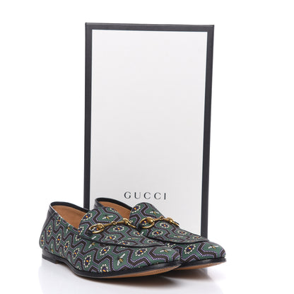 Gucci Canvas Lambskin Pearl Eyes Bees Mens Brixton Horsebit Loafers 8.5 Holly Black 12 of 12