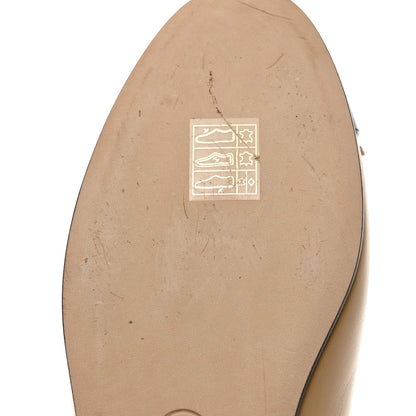 Chanel Lambskin Cap Toe CC Ballerina Flats 38.5 Beige Black 10 of 10