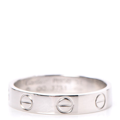 Cartier Platinum 3.5mm Love Ring Size 51 5.75 1 of 5