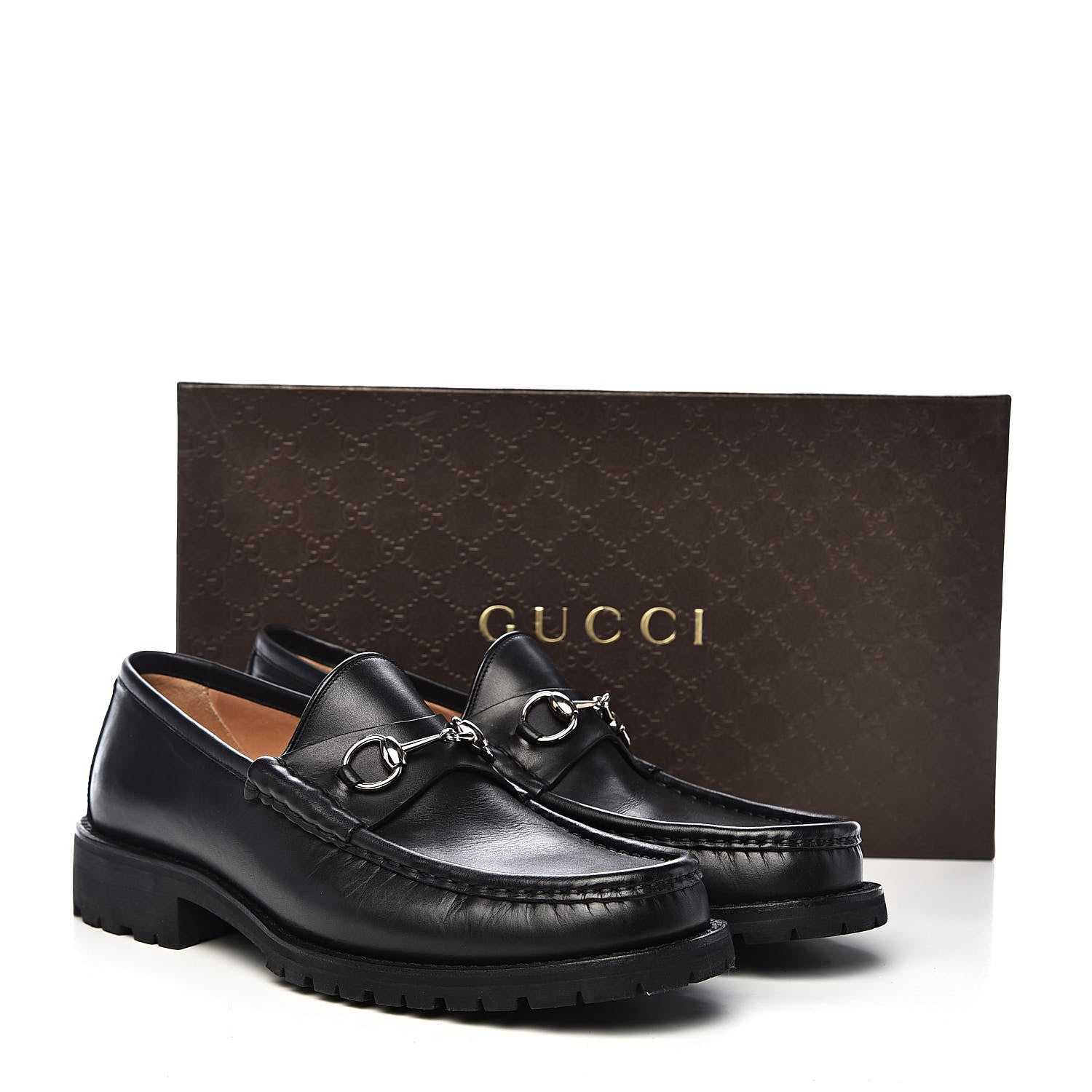 Gucci Laredo Calfskin Mens Horsebit Loafers 11 Black 10 of 10