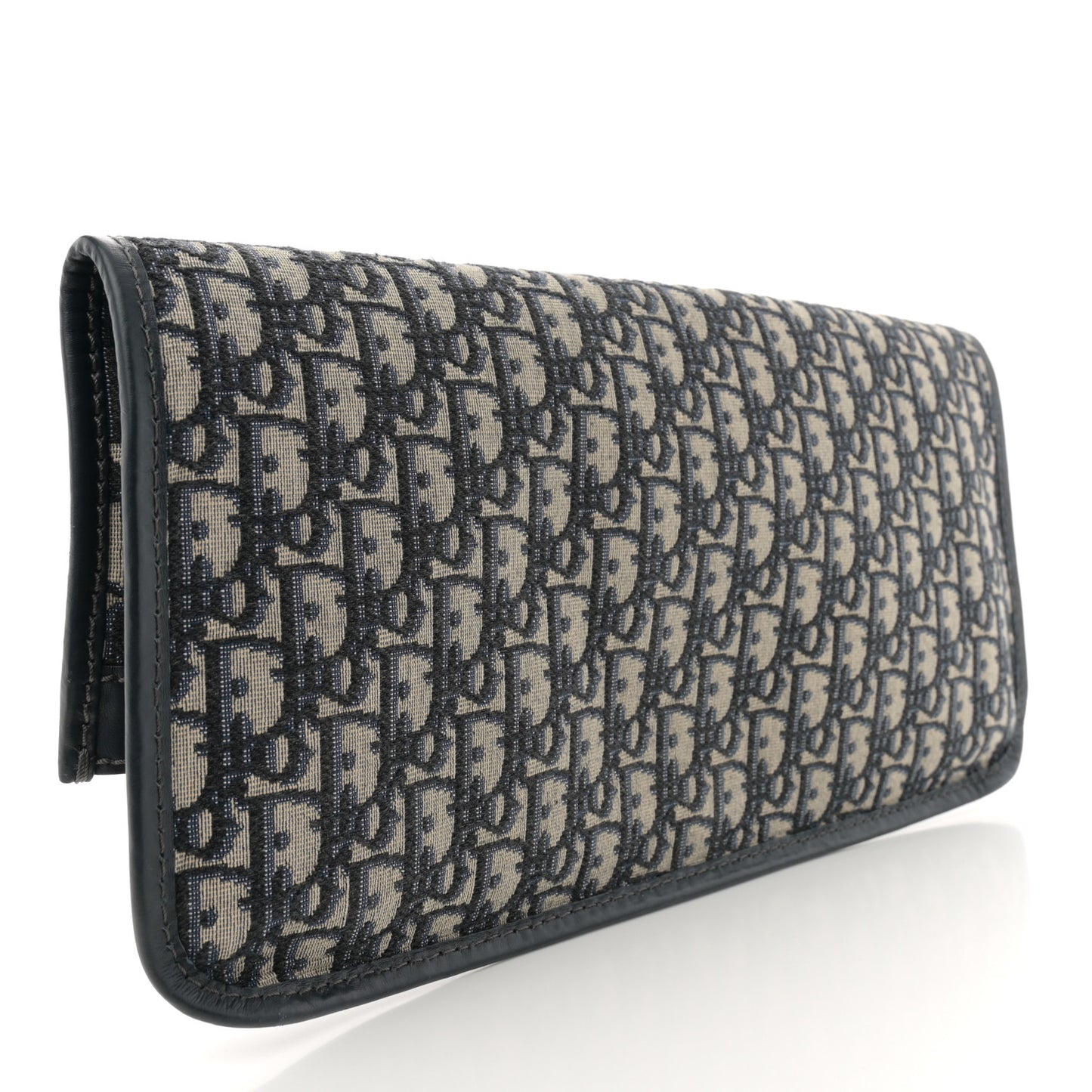 Oblique Fold Over Clutch Blue