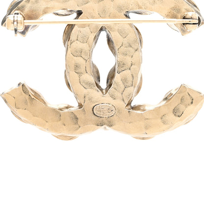 Chanel Poured Glass CC Brooch Gold Multicolor 4 of 4