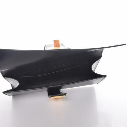 Hermes Tadelakt Medor 23 Clutch Black 5 of 8