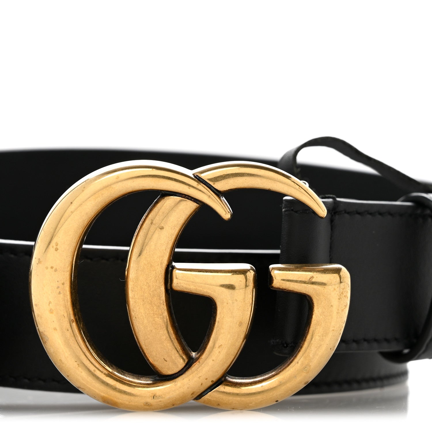 GUCCI ベルト ブラック ゴールド金具 75-30 Gucci Calfskin Double G 30mm Belt 75 30 Black 1924378 – FASHIONPHILE