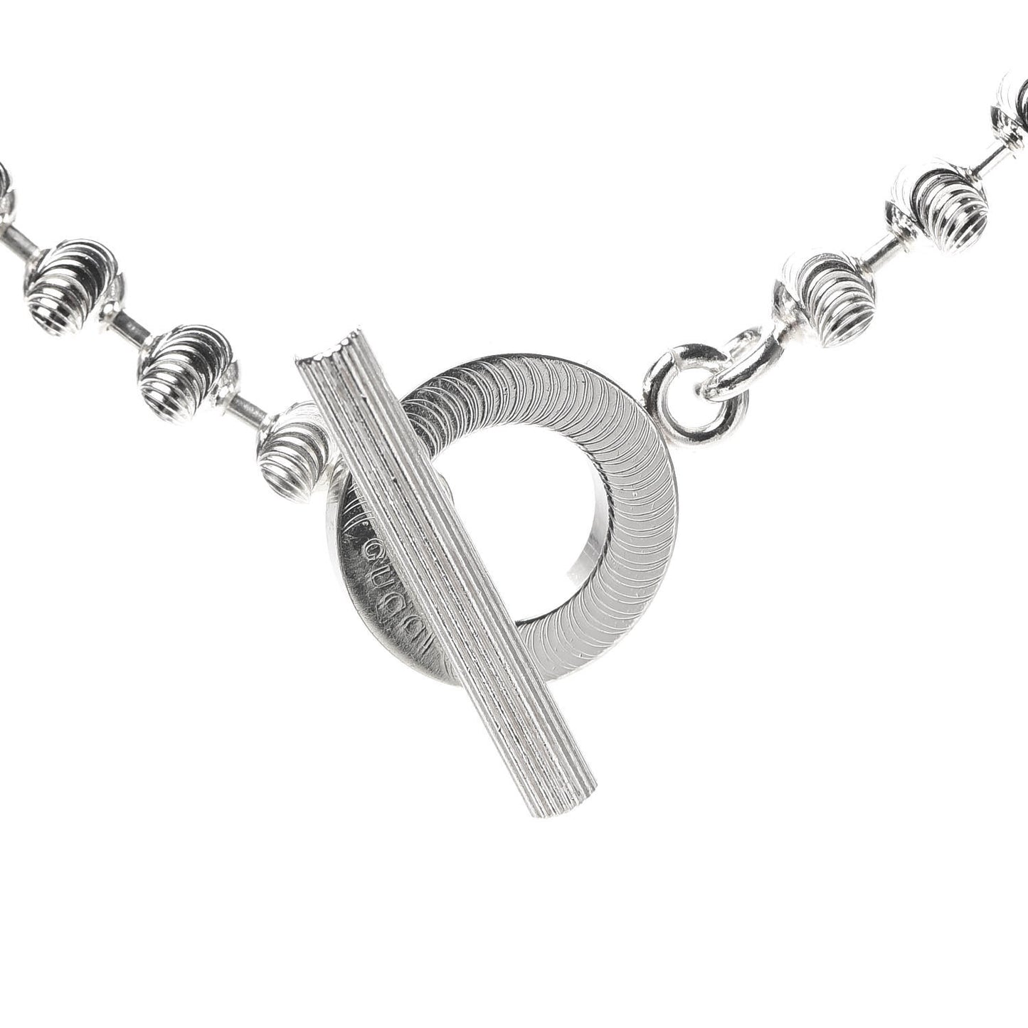 Sterling Silver Bead Toggle Necklace