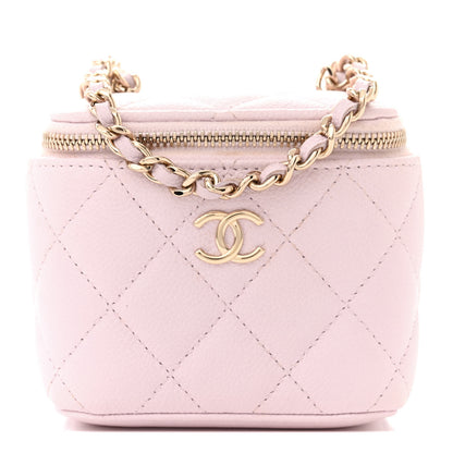 Chanel Caviar Quilted Tiny CC Mini Vanity Case With Chain Light Pink 1 of 14