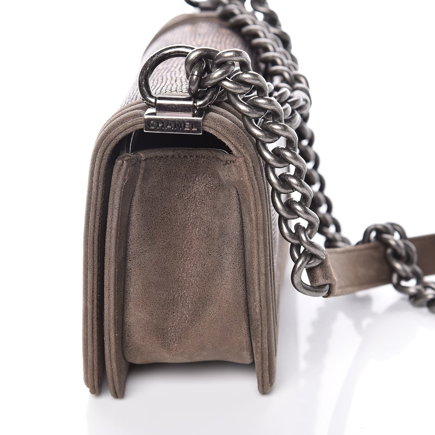 Chanel Metallic Lizard Iridescent Calfskin Small Boy Flap Bronze 9 of 15