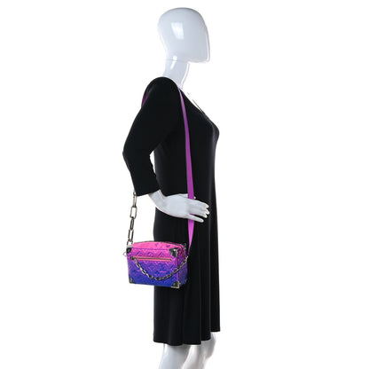 Louis Vuitton Taurillon Illusion Mini Soft Trunk Bleu Rose 2 of 8