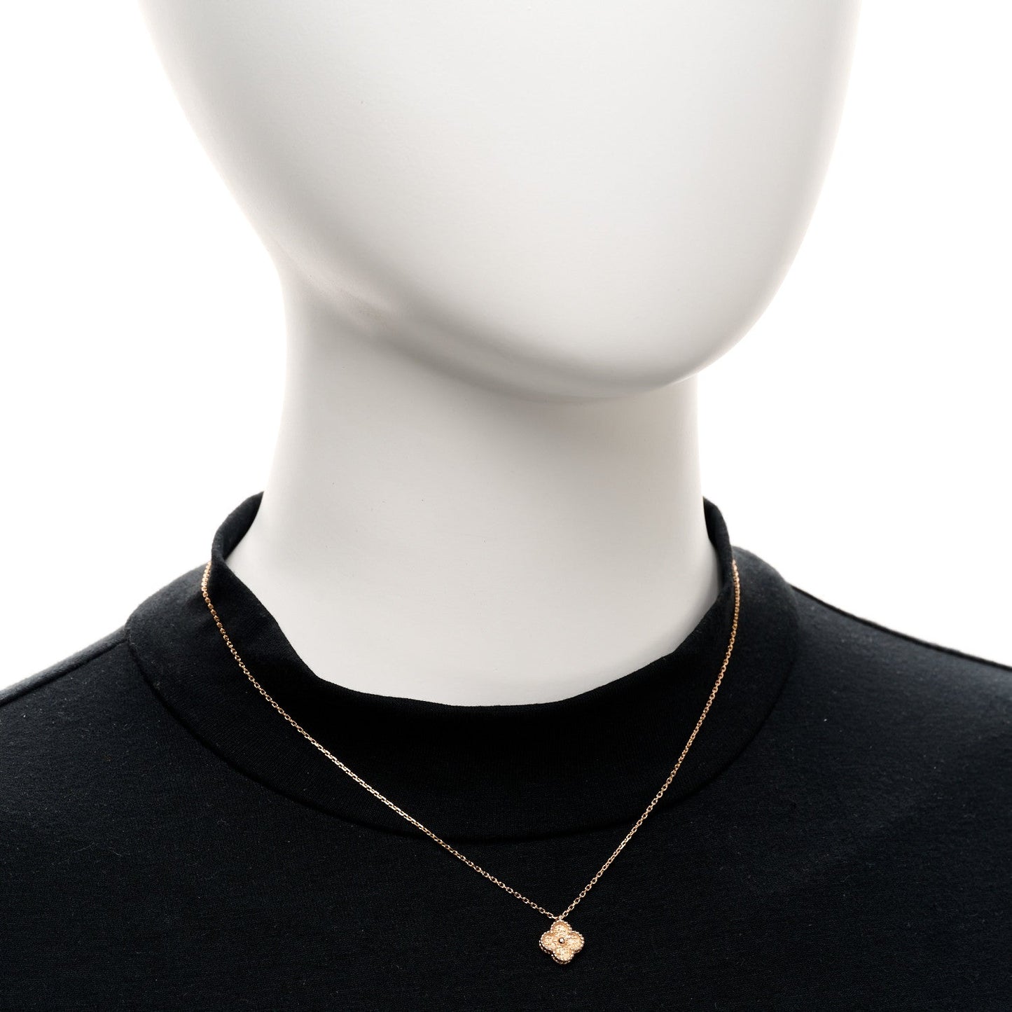 18K Rose Gold Sweet Alhambra Pendant Necklace