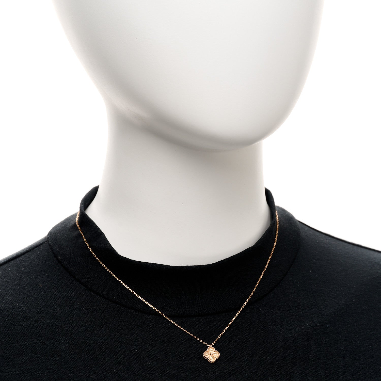 Van Cleef & Arpels 18K Rose Gold Sweet Alhambra Pendant Necklace 2 of 4