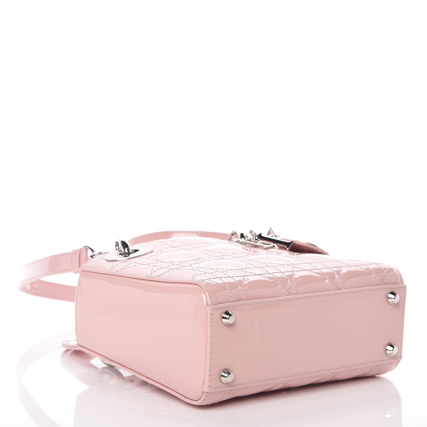 Patent Cannage Mini Lady Dior Pink
